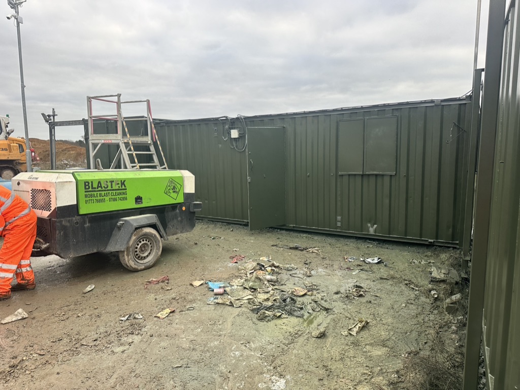 site cabins after blasting &amp; painting