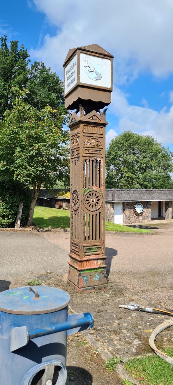 Clock tower ready for blasting