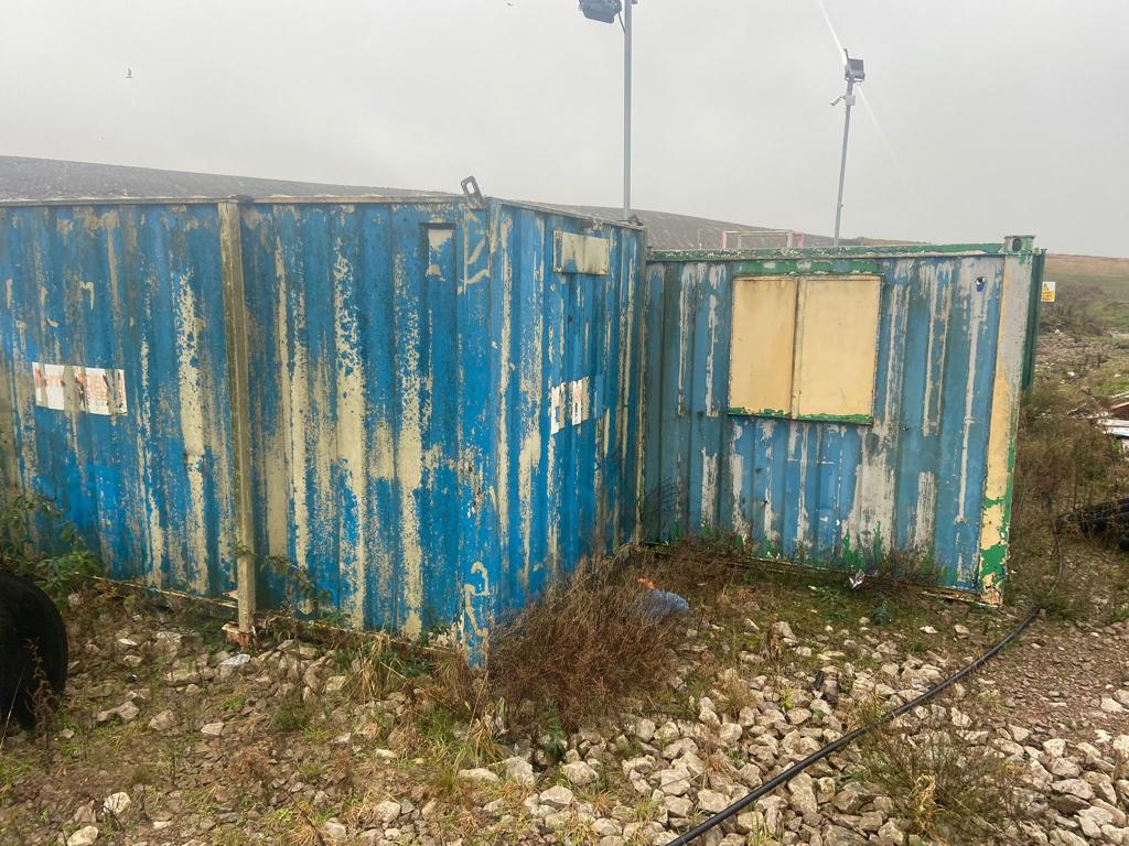 Site cabins ready for blasting