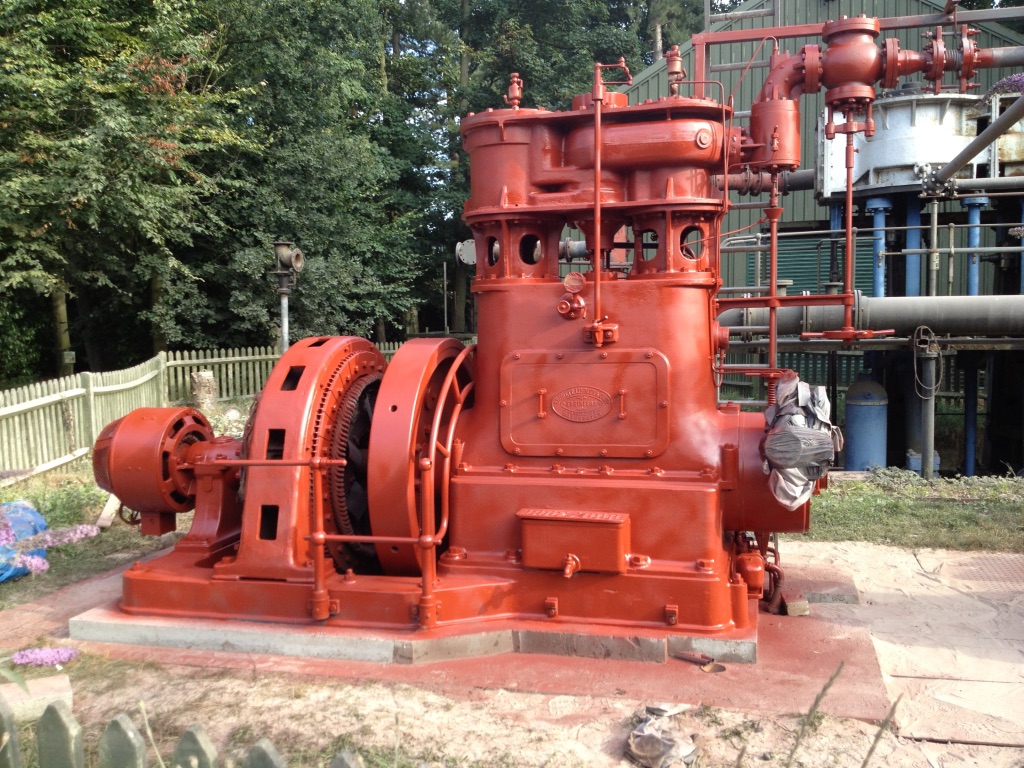 steam engine after blasting and painting