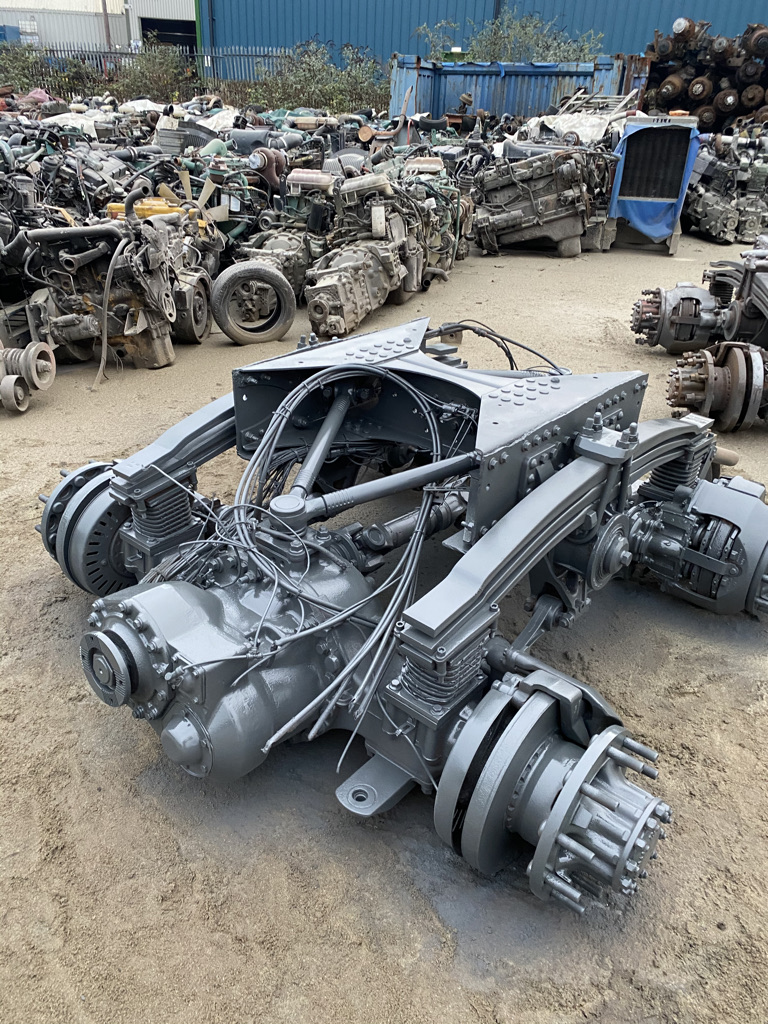 Truck Rear axle after blasting and painting