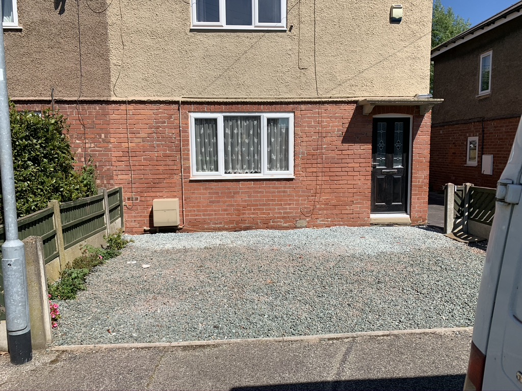 Front of house with paint removed