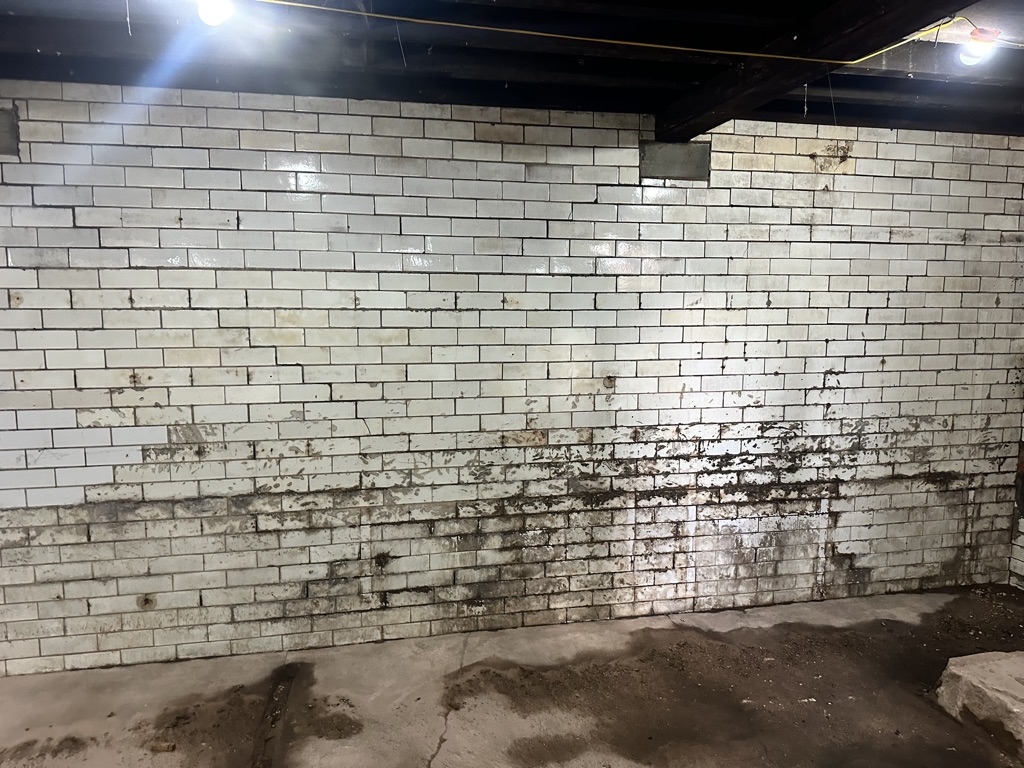 Glazed brick before Doff cleaning